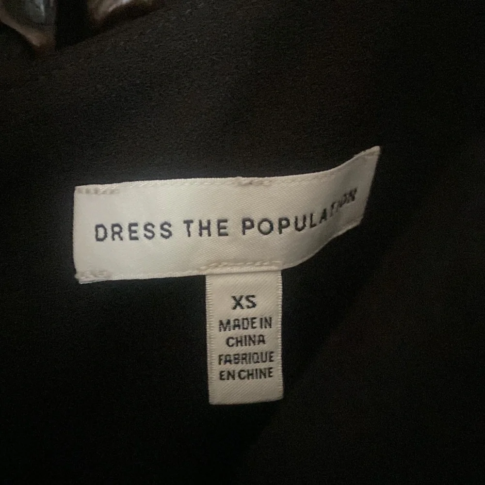 NEW Dress the Population Rory black fringe midi dress size XS - Picture 5 of 9